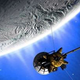 Illustration for article titled Space Probe Will Have Near-Collision With Saturn Moon